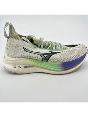 Mizuno Neo Zen Womens Size 7.5 White Green Athletic Road Running Shoes Sneakers
